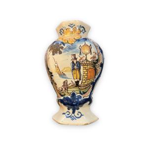 Earthenware Vase Decor Of Dutch Inspiration