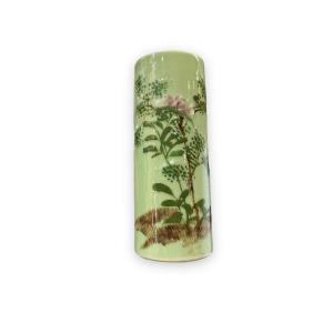 Asian Celadon Porcelain Roller Vase Circa 192 0