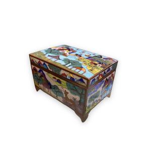 Asian Jewelry Box In Cloisonne Enamels