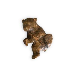 Small Bavarian Bronze Lying Bear