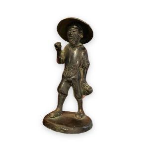 Asian Bronze Representing A Fisherman