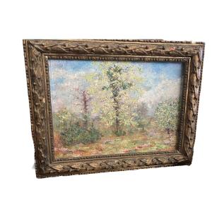 Impressionist Landscape Painting Oil On Canvas Signed Henri Landelle