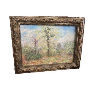 Tableau Paysage Impressionniste Huile Sur Toile Signée Henri Landelle