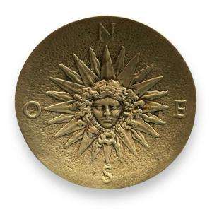 Vide Poche En Bronze Par Max Le Verrier Motif Roi Soleil