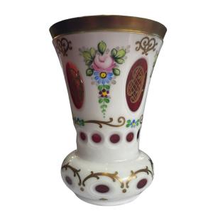 Overlay Vase En Cristal  Napoléon III