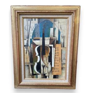Violin Oil On Canvas By Aram Koupetzian
