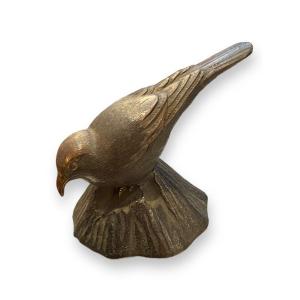 Bronze Subject Perched Bird Japan Meiji Period