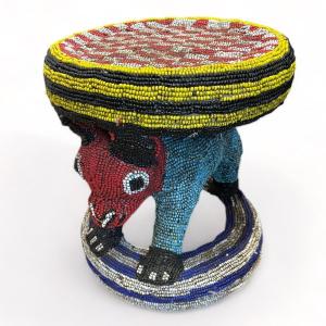 African Zoomorphic Coffee Table Stool Bamileke Work