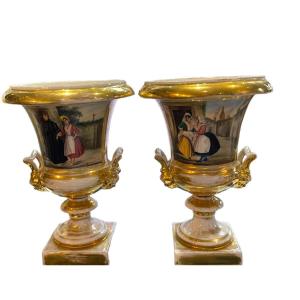 Pair Of Paris Porcelain Vases