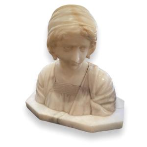 Female Bust In Marble And Alabaster