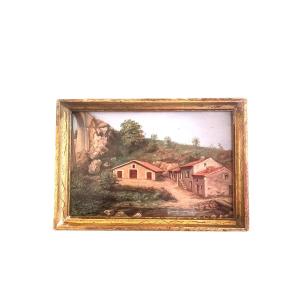 Huile Sur Panneau Maisons Du Sud De La France