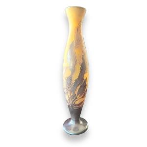 Emile Gallé Large Vase Flared Neck