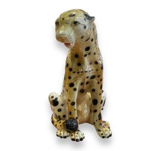 Leopard Panther In Italian Ceramic
