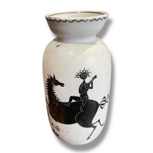 Vase Céramique Stig Lindberg GUSTAVSBERG Scandinave 1950