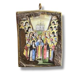 Pendentif Icône de Kiev XIX eme