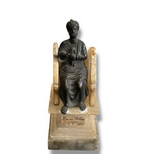 Saint-Pierre en bronze et Albâtre Grand Tour