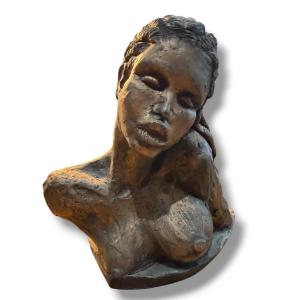 Ejolan Terracotta Bust Of An African Woman