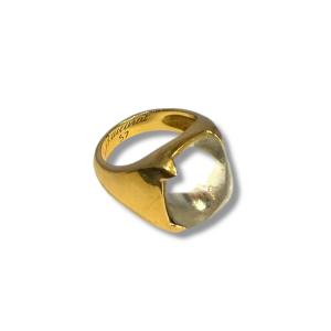 Baccarat Yellow Gold Crystal Ring