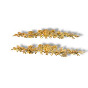 Pair Of Bronze Ornaments With Antique Motifs