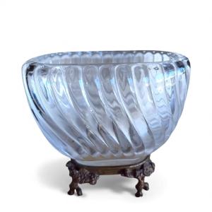 Baccarat Crystal And Bronze Bowl, Crystal Staircase
