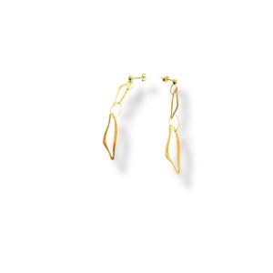 Boucles d’oreilles modernistes en or