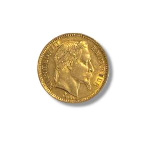 Pièce 20 francs or Napoléon III tête laurée 1861