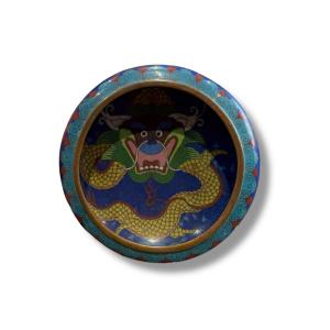 Chine Coupe en émaux cloisonnés dragon impérial 