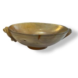 Coupe libatoire en agate Chine XIXeme