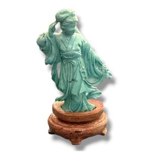 Xiwangmu sujet chinois en turquoise matrix