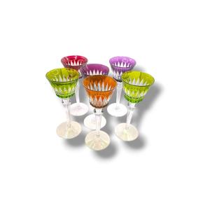 Baccarat Piccadilly 6 Rohemer Cristal Color Glasses