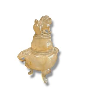 Chine Brûle-parfum en agate calcédoine brule encens