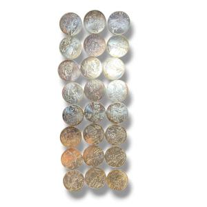 Monnaie De Paris Series Of 24 Silver Coins Asterix