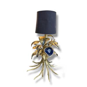 Bronze And Agate Table Lamp Duval Brasseur Isabelle Faure