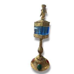 19th-century Bronze And Semi-precious Stone Monstrance