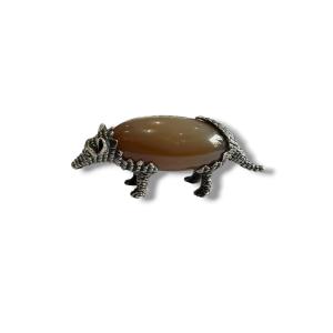Tattoo Made Of Solid Silver And Agate