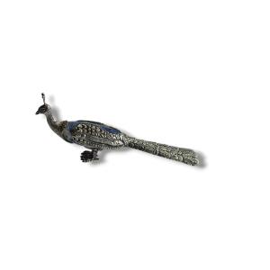 Peacock Made Of Solid Silver And Lapis Lazuli