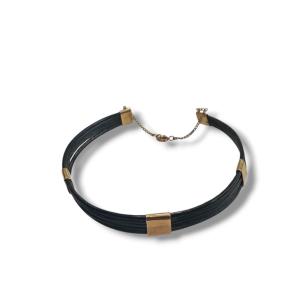Bracelet or et tresses 