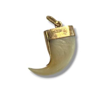 Pendentif griffe et or 18 carats