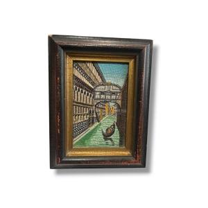 Micromosaïque le pont des Soupirs à Venise en micro mosaïque