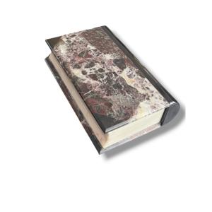 19th-century Italian Marble-bound Book From The Grand Tour
