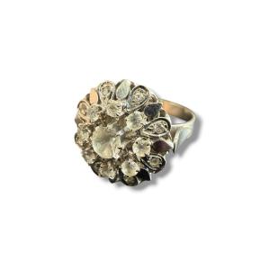 White Gold Daisy Ring