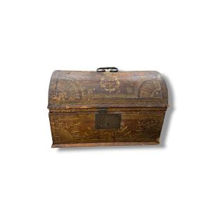 Leather Box With A Domed Lid