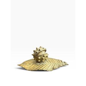 Presse papier plumier motif chataigne