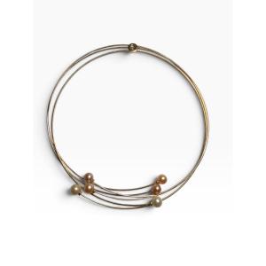 Collier or et perles