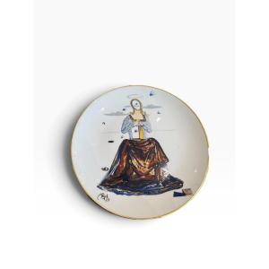 Limoges Salvador Dalí Plate: The Virgin With Swallows