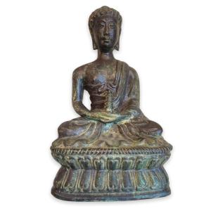 Important Seated Buddha In Bronze Early Twentieth