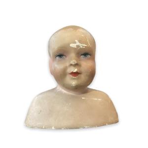 Baby Doll Bust In Plaster Early Twentieth