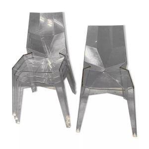 Set Of 7 Chairs From Maison Bonaldo In Polycarbonate