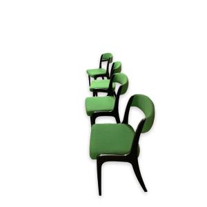 Set Of Four Design Chairs In The Style Of Steiner, Albini And Baumann