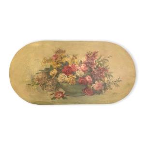 Large Decorative Painting On Panel Signed Sébire